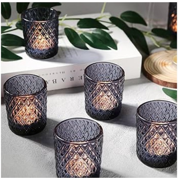 Set of 24 beautiful blue votives. Perfect for any occasion! - Picture 3 of 3
